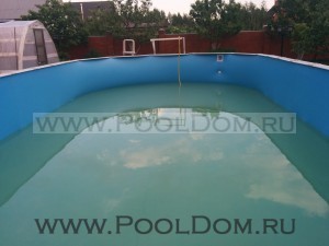 Установка чашкового пакета PoolDom на бассейне 9 на 4.5